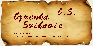 Ozrenka Šviković vizit kartica